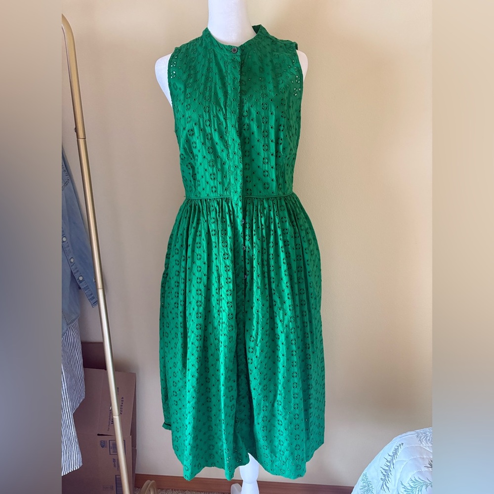 J. Crew Green Sundress Midi